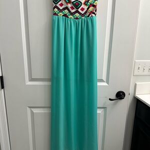 Colorful Geometric Maxi Dress